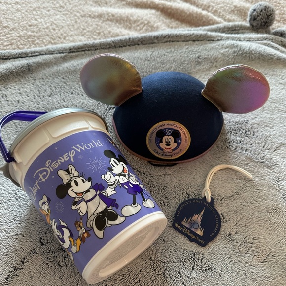 Disney World Mickey Mouse Ears Hat and Souvenir Cup - Picture 1 of 3